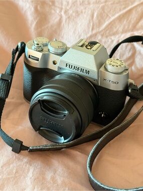 Fujifilm X-T50 Mirrorless Camera with TWO lenses (standard + 35mm) Silver Top